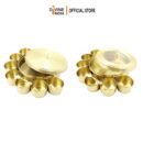 Premium Brass Masala Box For Kitchen | Brass Spice Container Set For Kitchen | Brass Anjaraipetti Masala Dabba | 7 Container 8Inch
