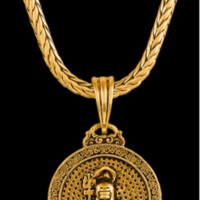 Premium Gold And Silver Lingam Pendant with Chain - Unisex