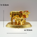 Antique Oxidized Metal Kamdhenu Cow & Calf