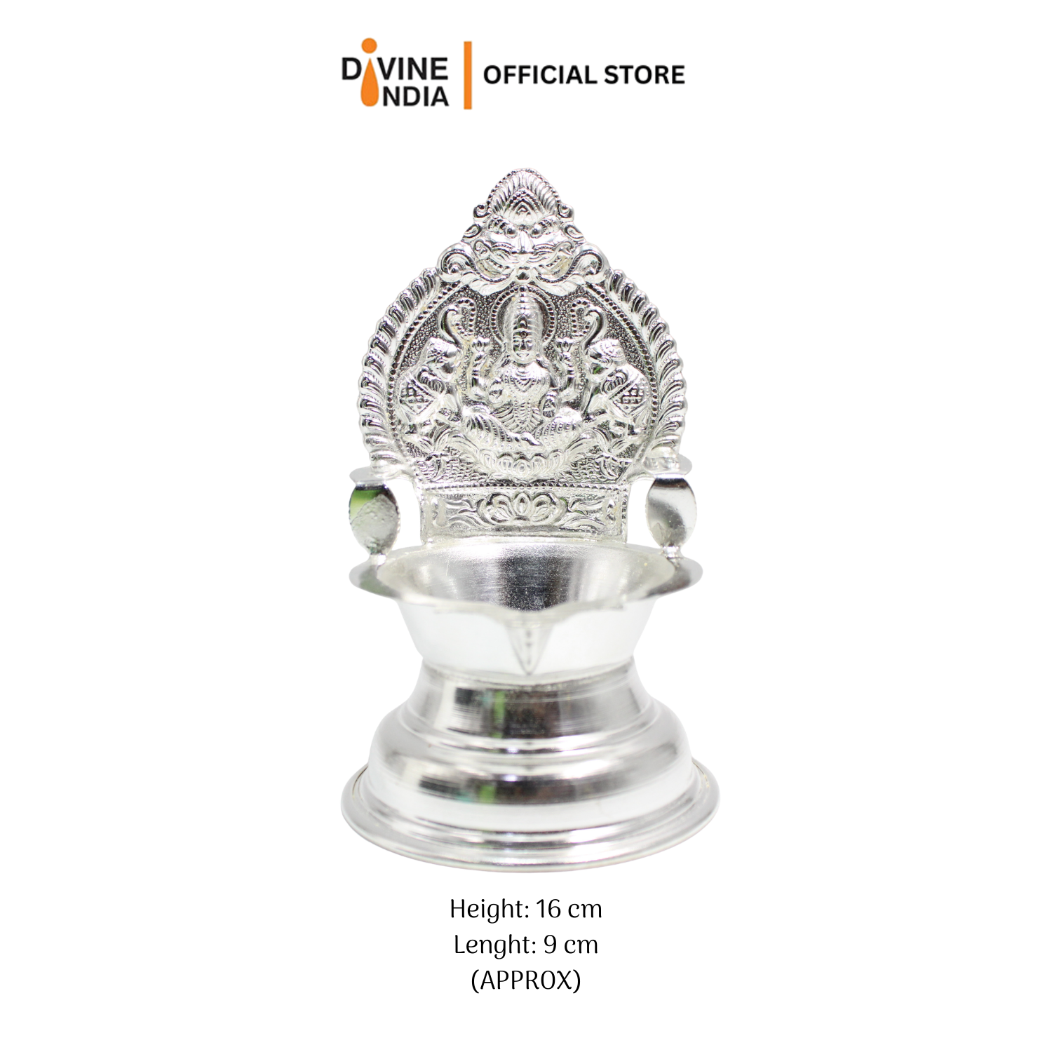 White Metal Kamakshi Villaku | Deepavali Oil Lamp | Kamakshi Diya
