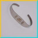 Metal OM Open Bracelet for Men and Women - Free Size