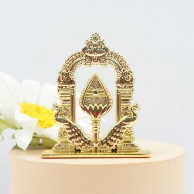 Mix Metal Murugan Vel Om Idol for Car Dashboard Home & Office Table - Deco | Murugan Vel And Om 2Inch
