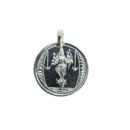 Energized God Mahishasura Mardini Silver Polished Locket Yantra ( 1 Inch ) Indian God Locket Pendant