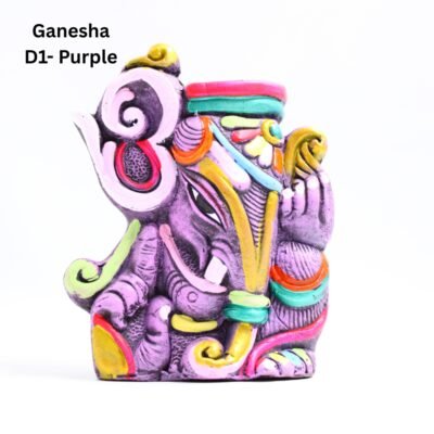 Handmade Mix Terracotta Vase | Ganesha Design | Home Decoration - Small 1
