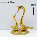 Metal Gold Plated Pair of Kissing Swan Showpiece Decorative for Home Decor