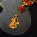 5 Face Rudraksha Mala / Malai with Golden Shiva Pendant - (Unisex)