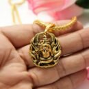 Premium Gold And Silver Shiva Pendant with Chain - Unisex