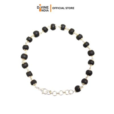 Original Karungali Kattai Bracelet With German Silver Cap Karungali Bracelet
