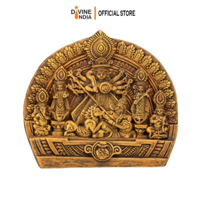 Colorfull Terracota Durga Wall Hanging | Indian Wall Deco