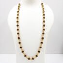 5 Face Rudraksha Mala With Certificate / Malai with Golden Plated Chain Necklace  - Unisex
