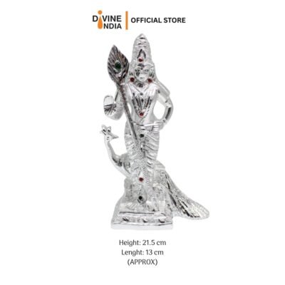 New Premium White Metal  Murugan Showpiece Figurine Murugan Statue