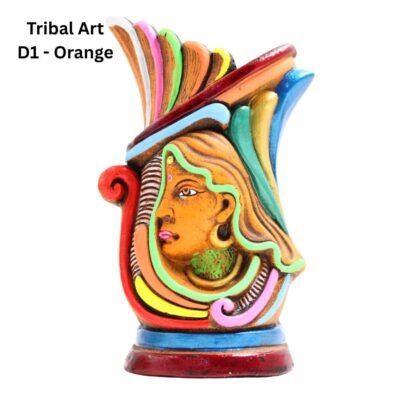 Handmade Mix Terracotta Vase | Tribal Design | Home Decoration - Small
