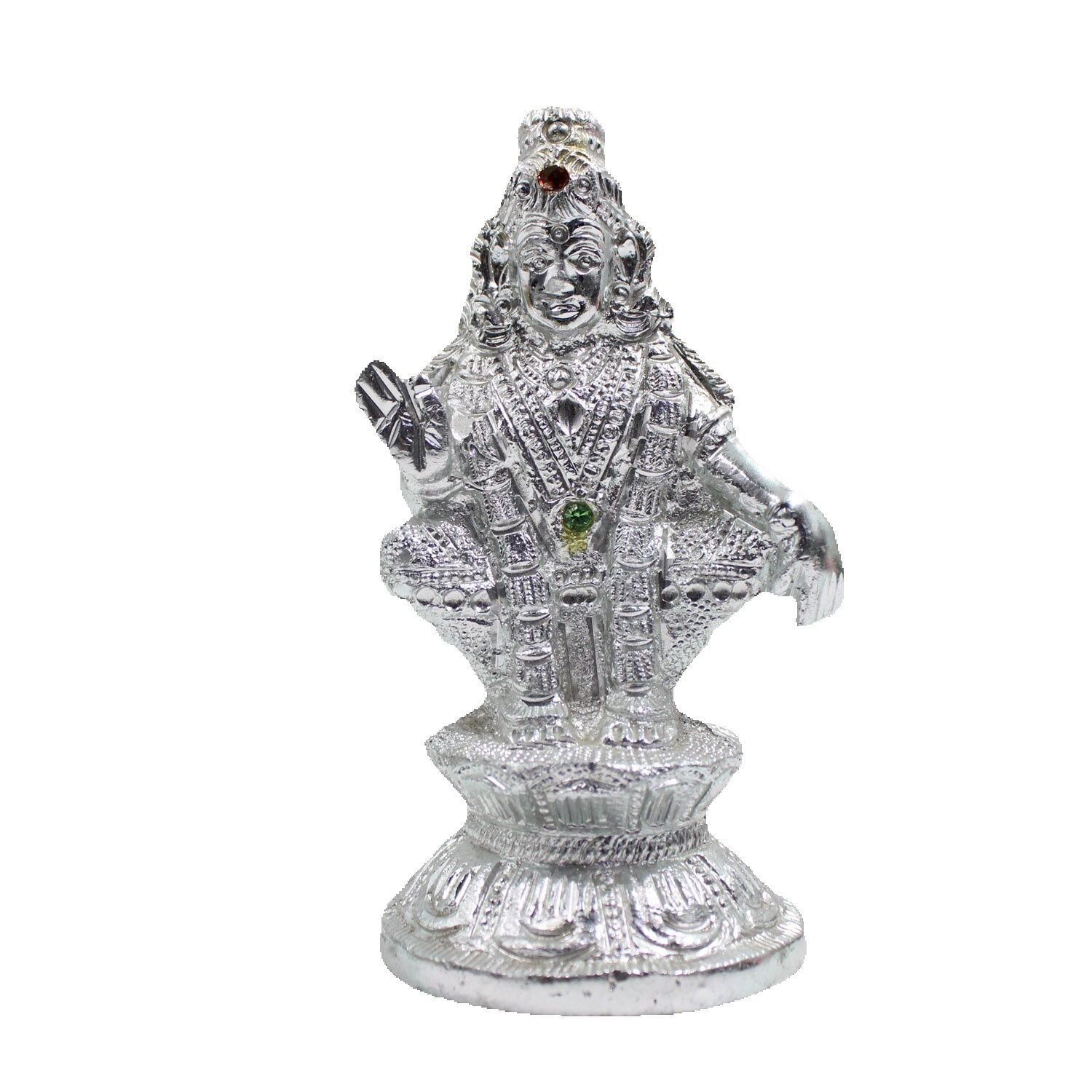 White Metal  Ayyappa Showpiece Figurine