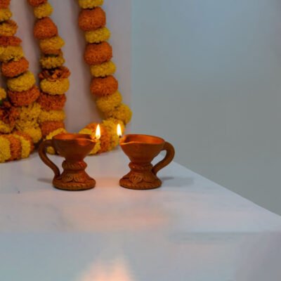 Terracota Villaku | Indian Diya | Indian Oil Lamp | Deepavali Decoration