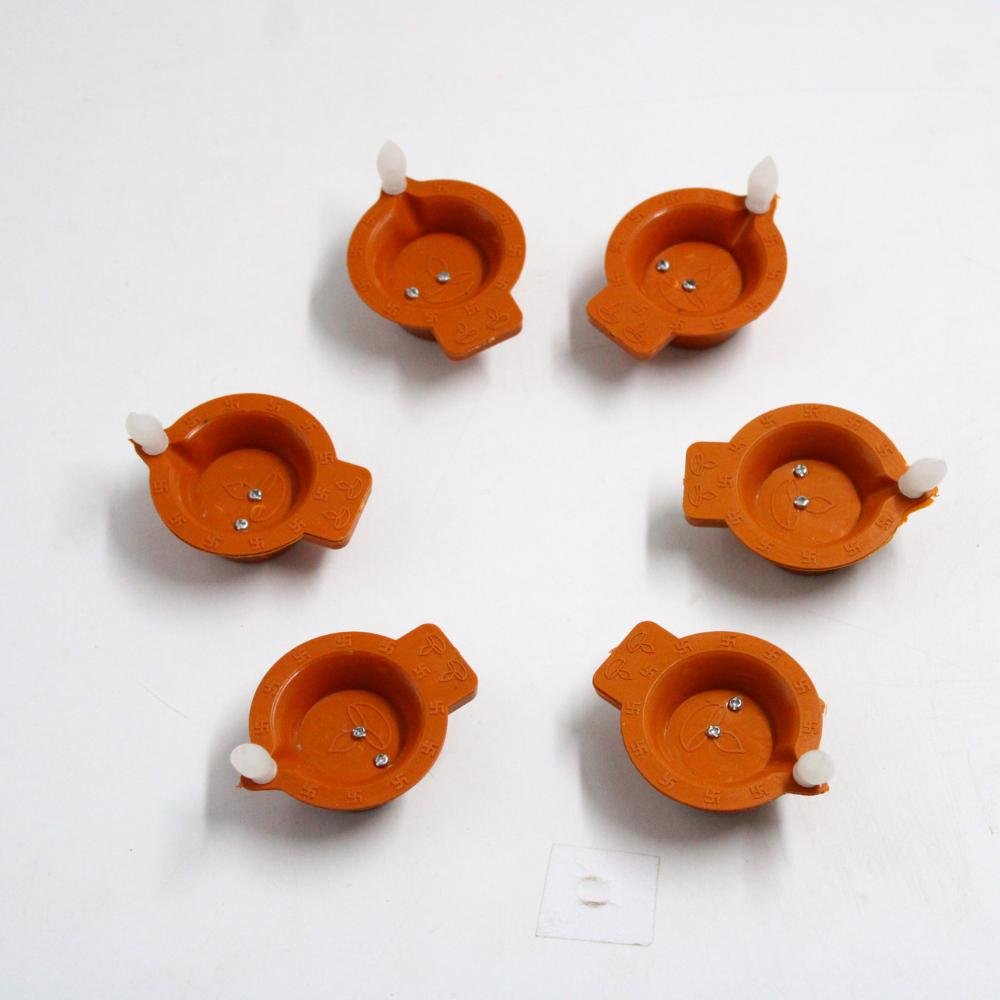 Water Sensor Diya Set Star Design | LED Villaku Set I Battery Operated (6 pcs) - Image 5