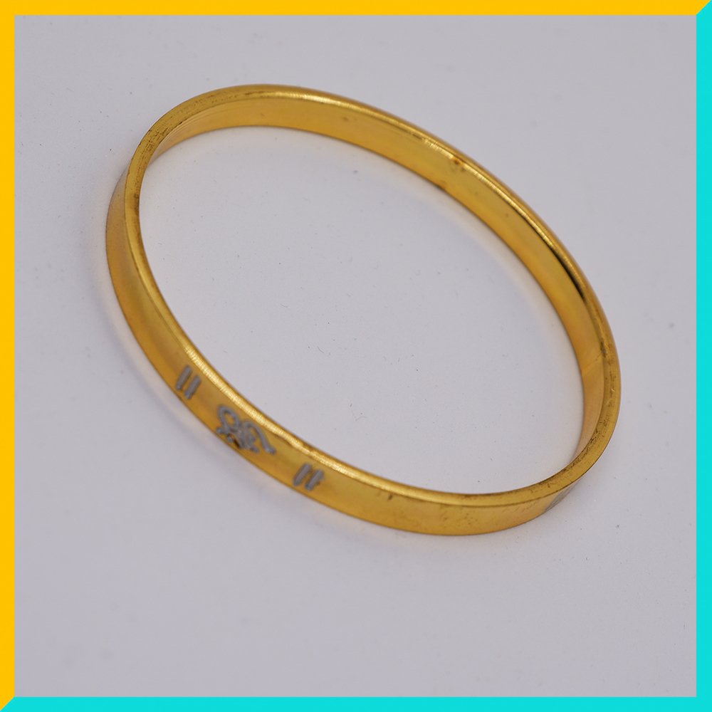 OM Mixmetal Bracelet/Bangle in Gold Color - Unisex - Image 5