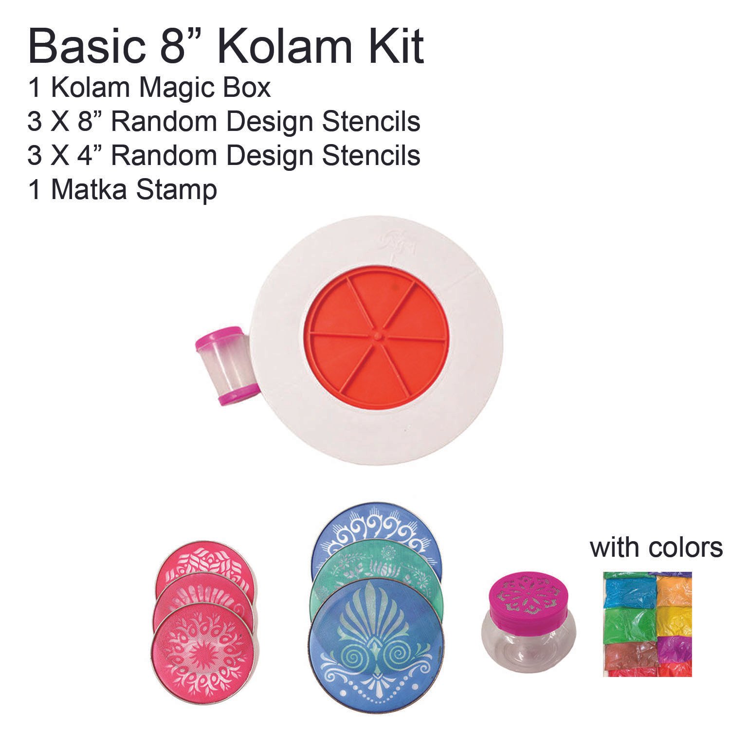 Kolam Kit | Rangoli Kolam Machine Set | Kolam Thattu | 4| 8 Inch | Deepavali Decoration Kolam Kit | Art Set - Image 3