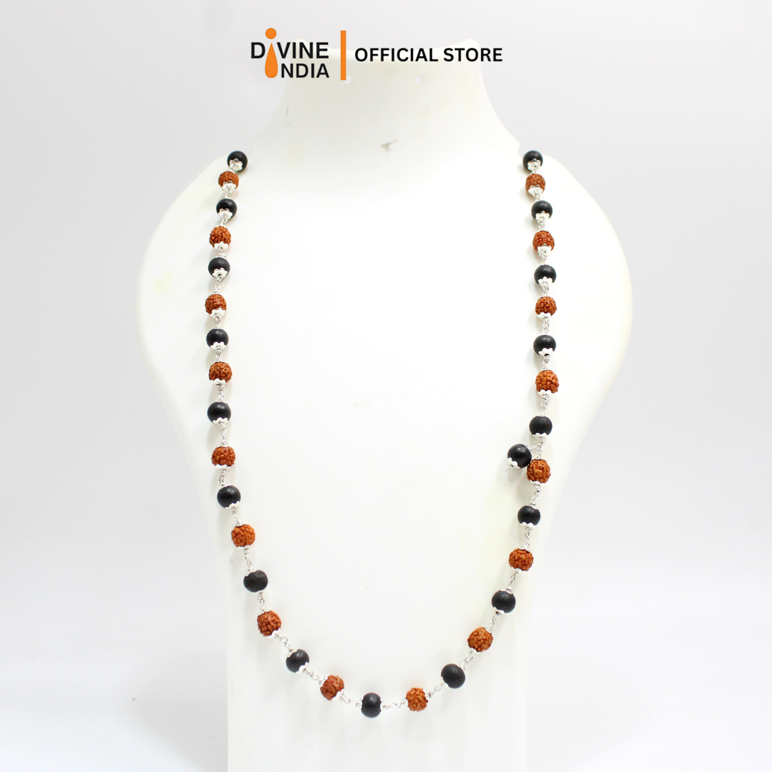 5 Face Rudraksha & Karungali Mala | 8MM 54 Beads | Rudraksha Mala Original | Karungali Mala Original | Gift for Unisex