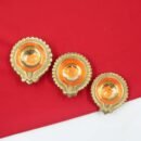Brass Emboss Villaku Design | Emboss Diya | Indian Oil Lamp | Candle Holder