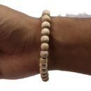 Tulsi Round Rough Beads Yoga Meditation Bracelet With Certificate | Tulasi Bracelet