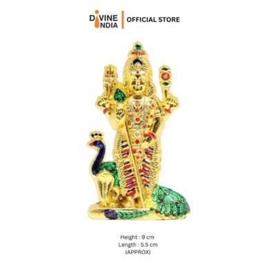 New Mix Metal Murugan Vel Idol for Car Dashboard Home & Office Table - Deco | Murugan Vel