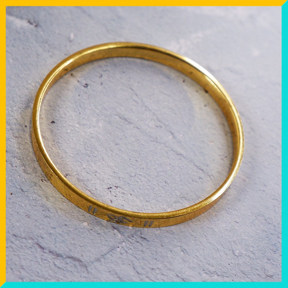 OM Mixmetal Bracelet/Bangle in Gold Color - Unisex - Image 7