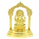 Antqiue Metal Gold & Silver Oxidized Ganesha & Lakshmi Statue