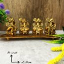 Antique Oxidized Metal Musical Ganesha Statue