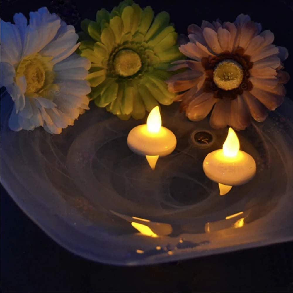 LED Light Floating Diya Candle with Water Sensor (Set of 12) - Image 7
