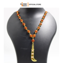 Mix Metal Knife karupasamy Aruva Pendant With 5 Face Rudraksha Mala Unisex