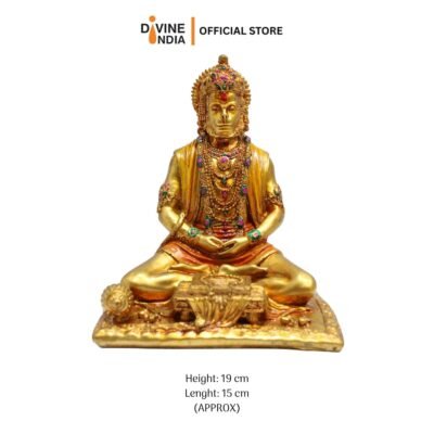 Sitting Hanuman By Resin for Pooja Gift Showpiece Vastu, Home Decor, Car | Bajrangbali Idol | Hanuman Sillai