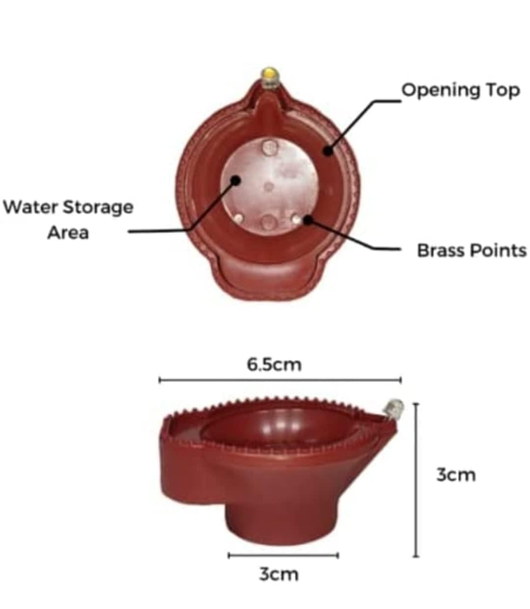 Water Sensor Diya Set Star Design | LED Villaku Set I Battery Operated (6 pcs) - Image 6