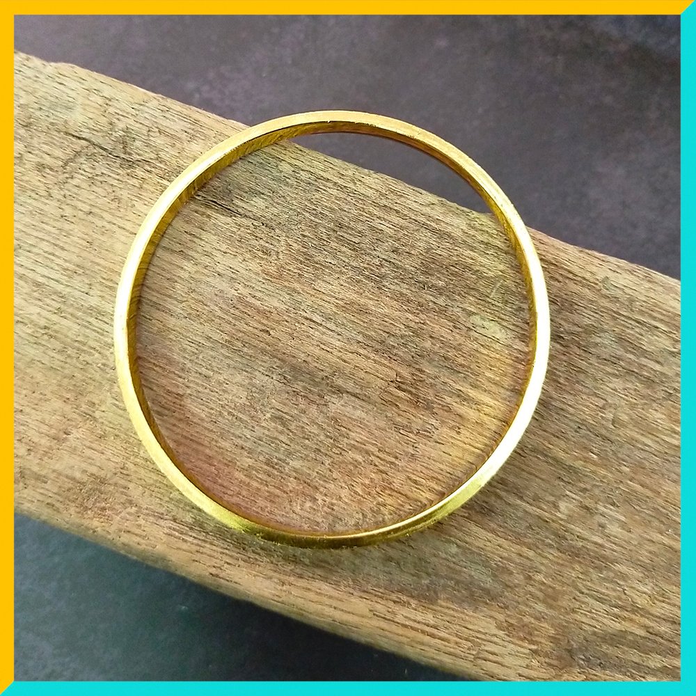 OM Mixmetal Bracelet/Bangle in Gold Color - Unisex - Image 3