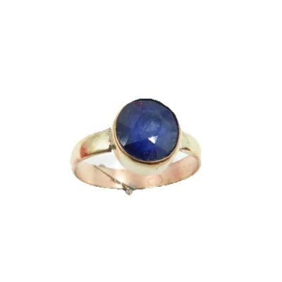 Neelam | Certifed Blue Sapphire Stone | Neelam stone Ring in 5 Metals - Nilam biru Adjustable Ring Free Size