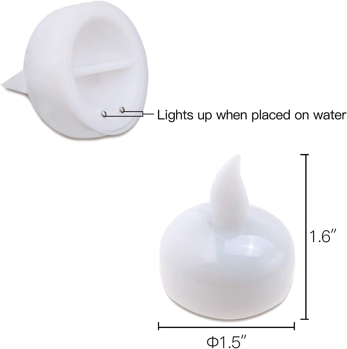 LED Light Floating Diya Candle with Water Sensor (Set of 12) - Image 4