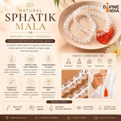 Sphatik Malai | Rock Natural Crystal Mala | Spatigam | Spatiga Malai with Certificate - 108 Beads