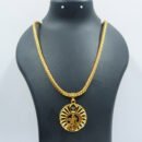 Premium Brass Om Pendant with Chain - Unisex