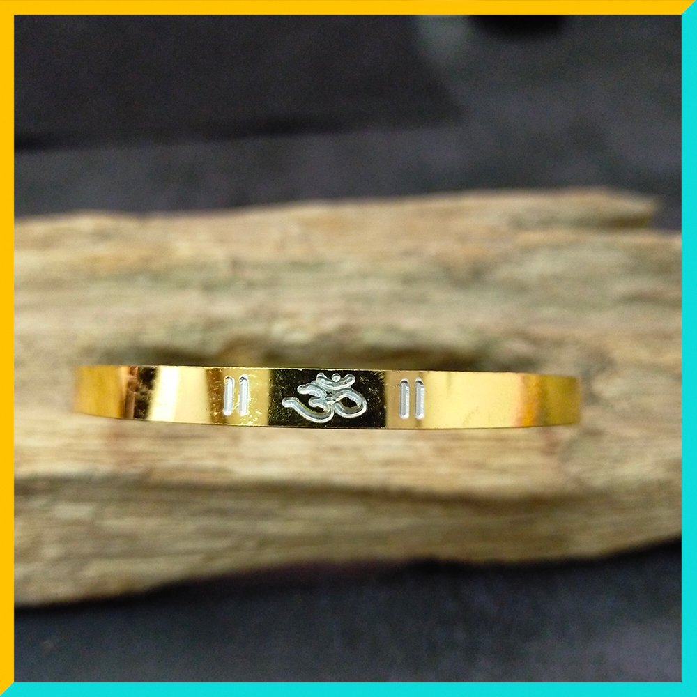 OM Mixmetal Bracelet/Bangle in Gold Color - Unisex