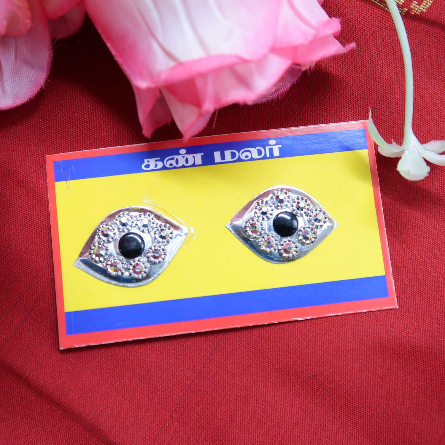 Kann Malar Eye Set for Deity Statue Amman | Stone Kanmalar - Divine India - Image 5