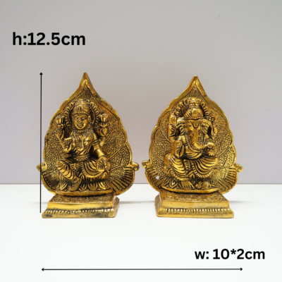 Antique Oxidized Metal Ganesh Lakshmi Pair