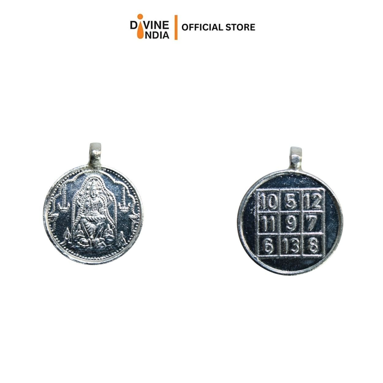 Energized God Dakshinamurti Shiva Silver Polished Locket Yantra ( 1 Inch ) Indian God Locket Pendant