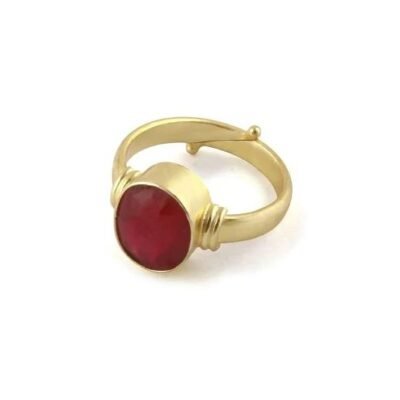 Maanik | Certifed Natural Ruby Stone | Ruby Red stone Ring in 5 Metals - Delima Adjustable Ring Free Size