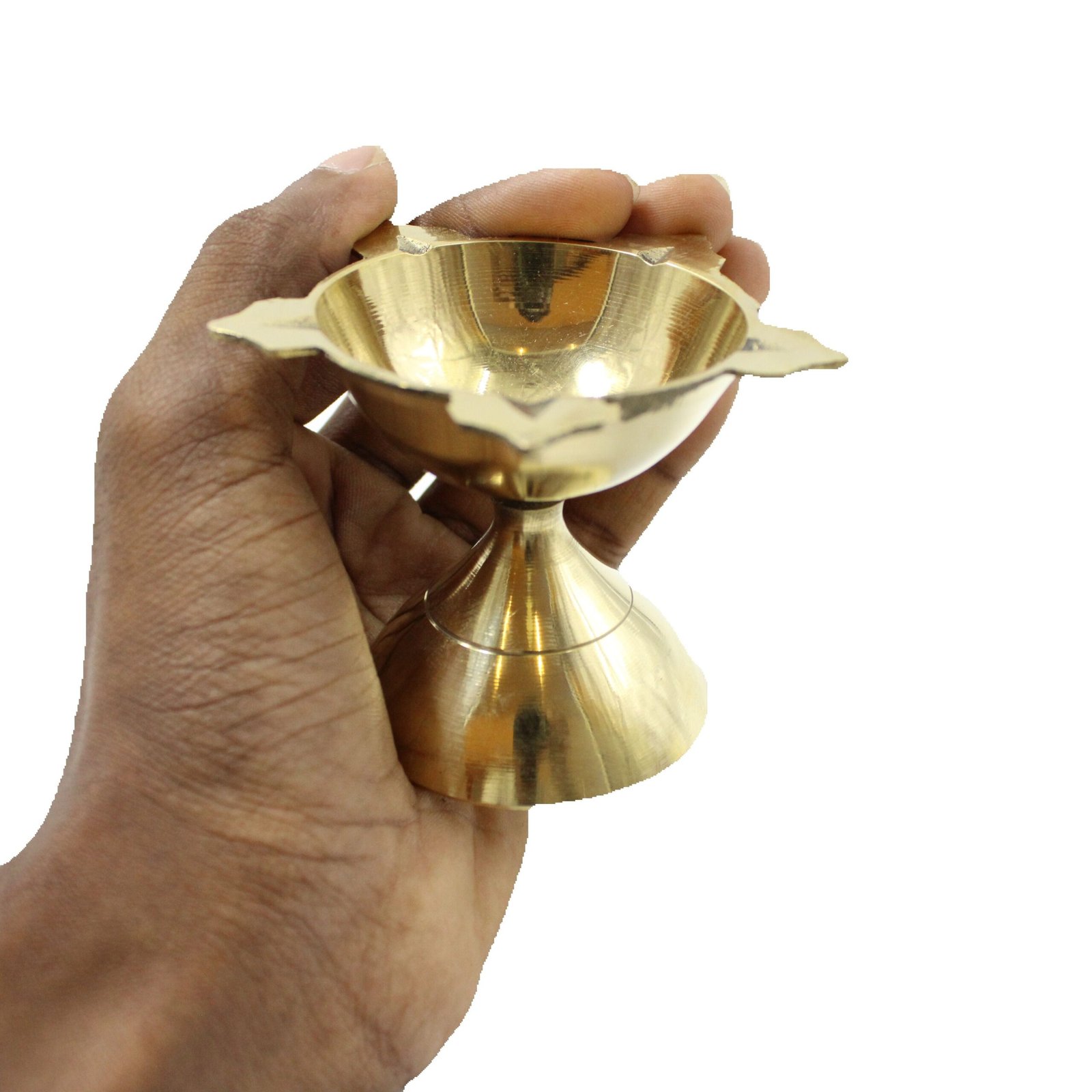Indian Brass Panchmukhi Villaku | Indian Diya | Indian Oil Lamp | Deepavali Lamp | Indian Deco - Image 4