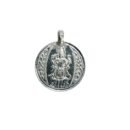 Energized God Kalabhairava Silver Polished Locket Yantra ( 1 Inch ) Indian God Locket Pendant