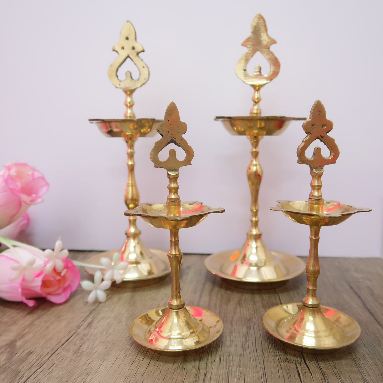 Pure Brass Vel Kuttu Vilakku | Indian Prayer Items - Image 3