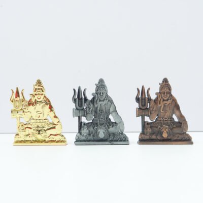 Mix Metal Shiva  Idol for Car Dashboard Home & Office Table - Deco | Shivan 2 Inch