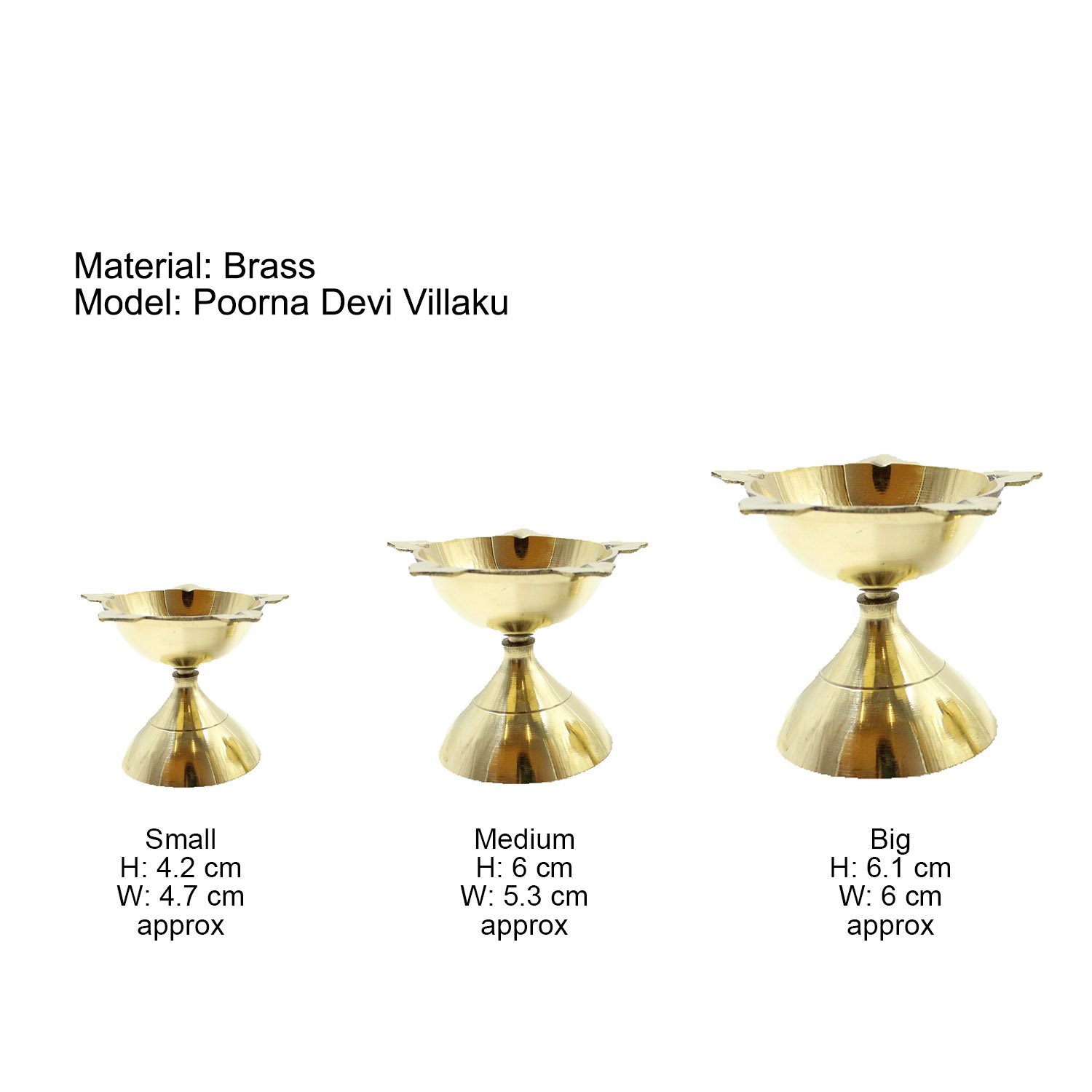 Indian Brass Panchmukhi Villaku | Indian Diya | Indian Oil Lamp | Deepavali Lamp | Indian Deco - Image 2