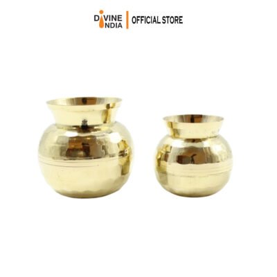Brass Kalash for Alter or Home | Brass Lotta | Vengalam Sombu | Diamond Cut Design