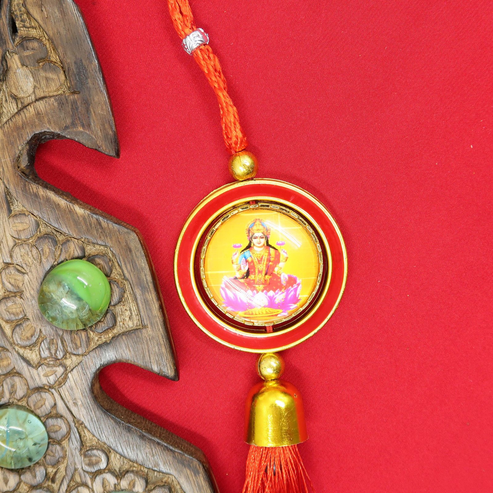 Maa Lakshmi Ganesha Car Dashboard Hanging Or  Home Decor and Gifts | Car Hanging Ornament Random Color