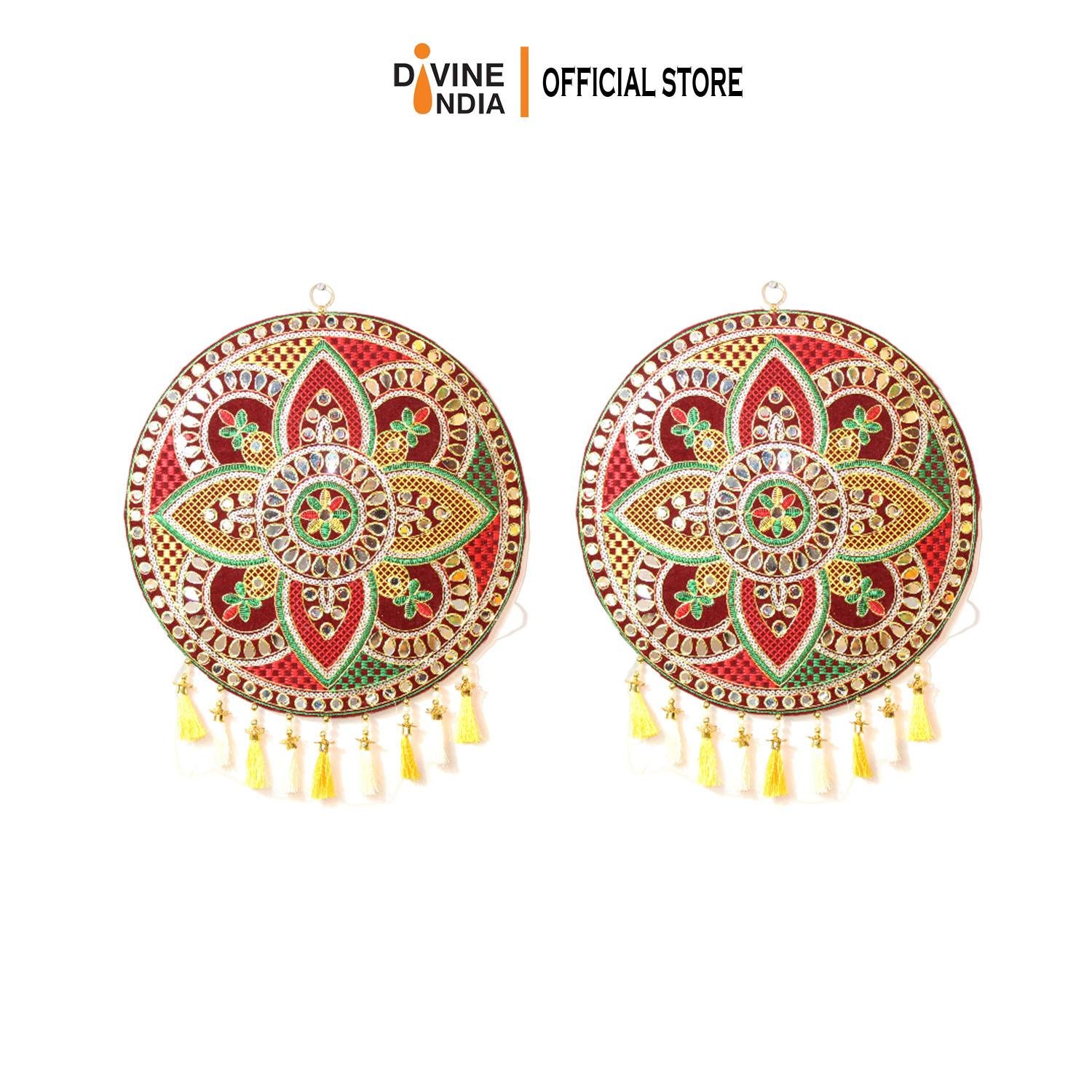 2 Pcs (Pair)Handicraft Door Hanging Pair Decorative Thoran /Latkan for Home Diwali - Deepavali Decoration  Toran - 1 Pair